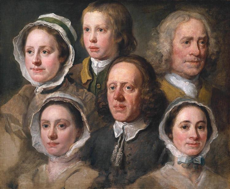 HOGARTH, William Heads of Six of Hogarth's Servants (mk08) oil painting picture